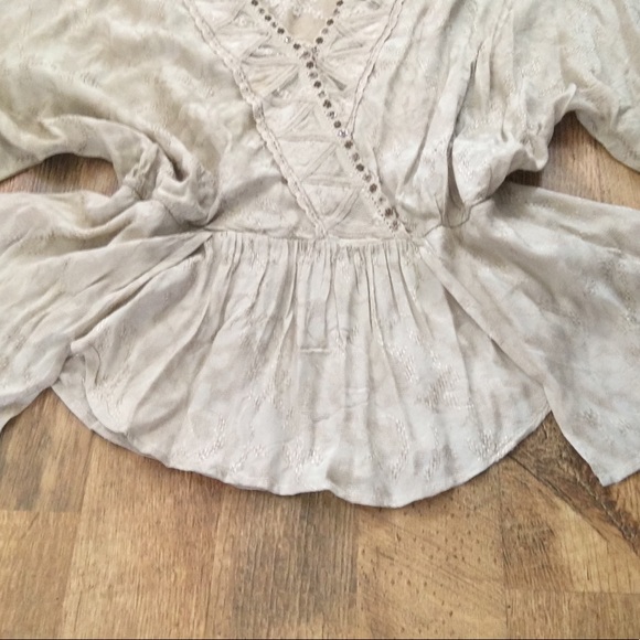 Free People Dolman Sleeve beaded oversized Top - Picture 9 of 12